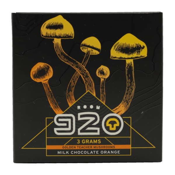 Room 920 - Mushroom Chocolate Bar - Milk Chocolate Orange - 3 grams | 3 Amigos Canada