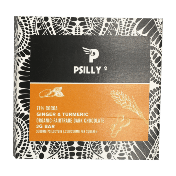 Psilly - Dark Chocolate Bar - Ginger & Turmeric | 3 Amigos Canada
