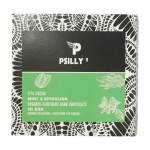 Psilly - Dark Chocolate Bar - Mint & Spirulina | 3 Amigos Canada