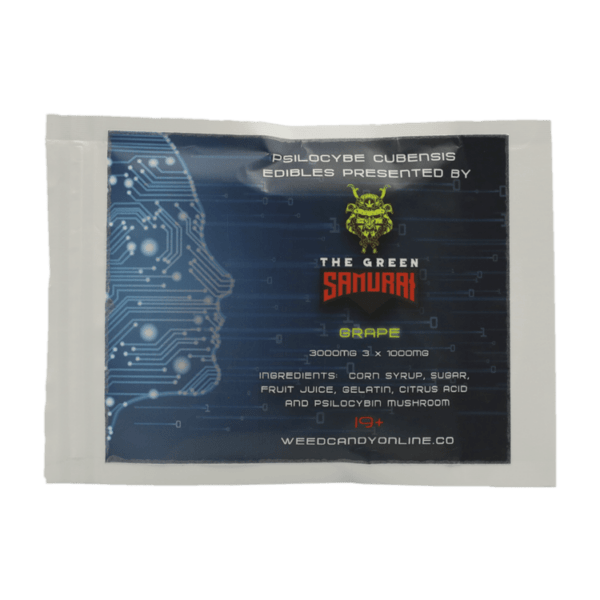 The Green Samurai - Shroom Gummies - Grape - 3g | 3 Amigos Canada