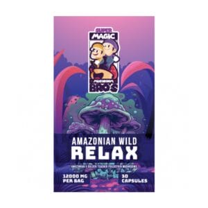 Super Magic Mushroom Bro’s - Amazonian Wild RELAX - 400MG Capsules | 3 Amigos Canada